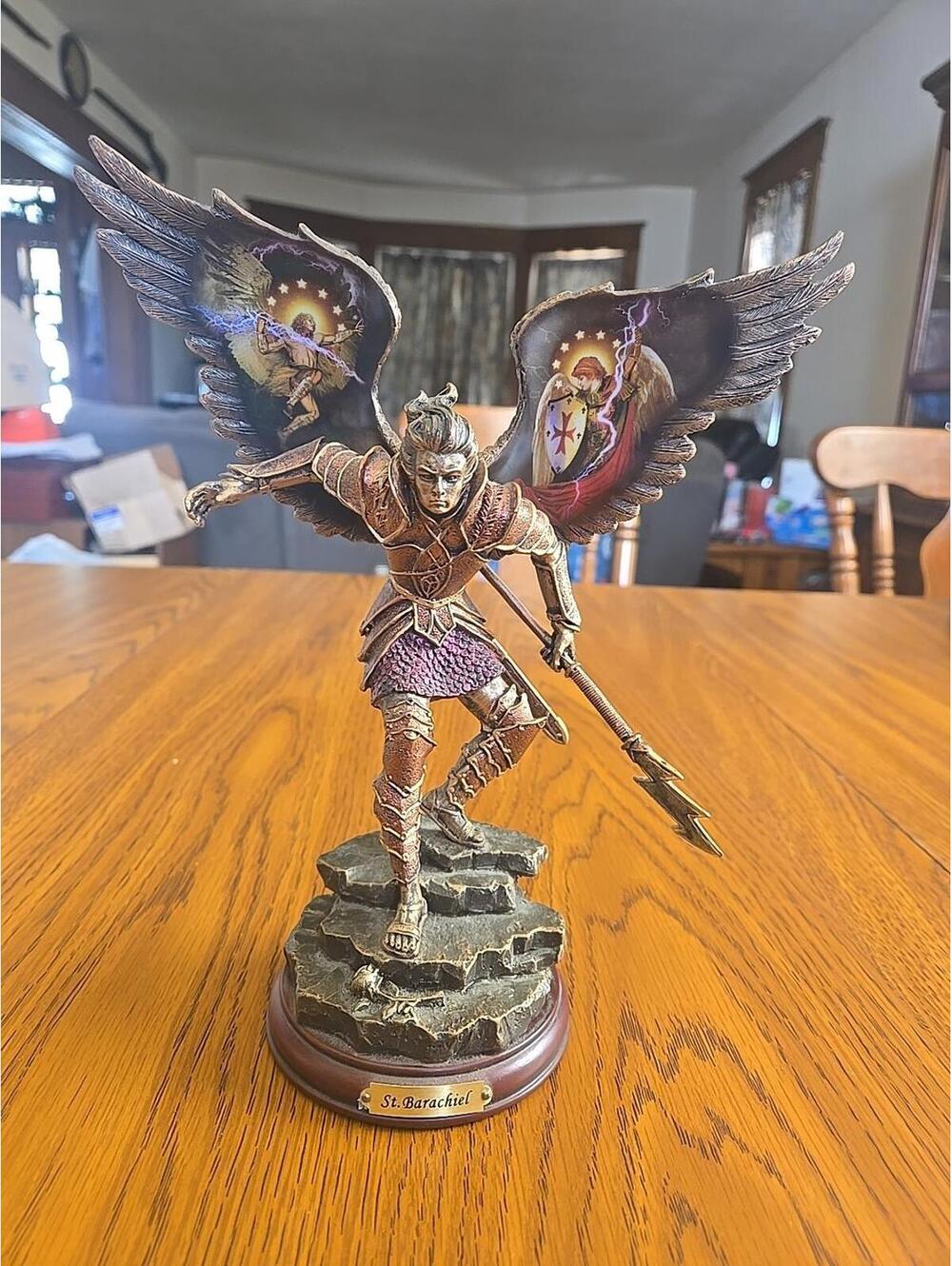 The Bradford Exchange Barachiel Lightning Of God Bronze Sculpture Archangels